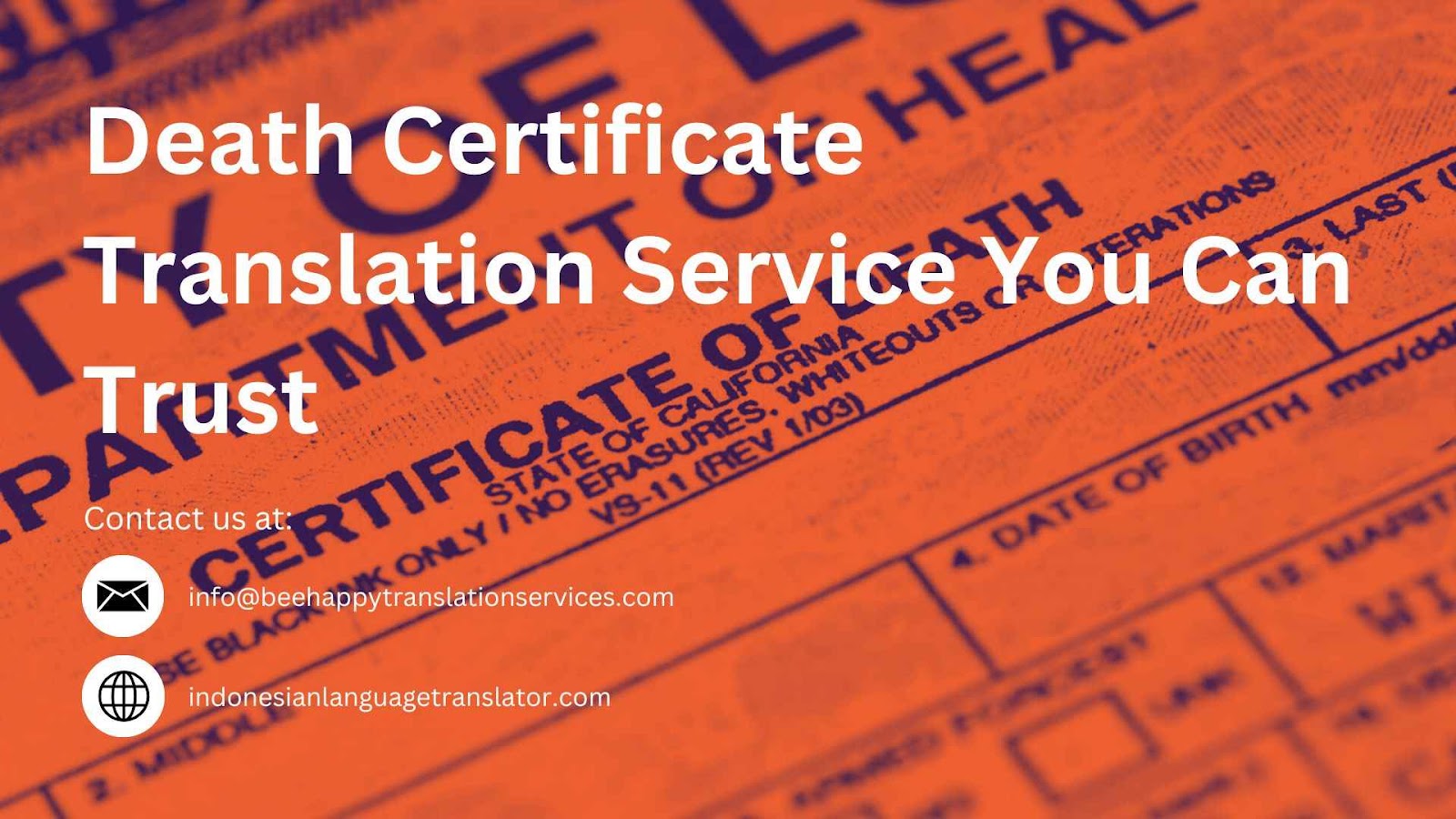 Death Certificate Translation Service You Can Trust